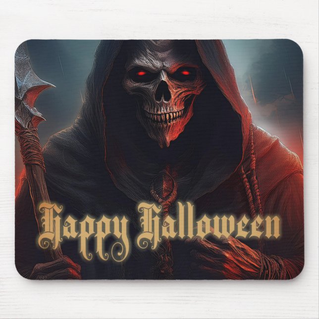 Im Schatten des grimmigen Sensenmanns - Halloween Mousepad (Vorne)