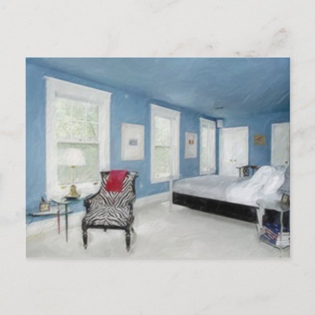 Im Schlafzimmer Postkarte (Vorderseite)