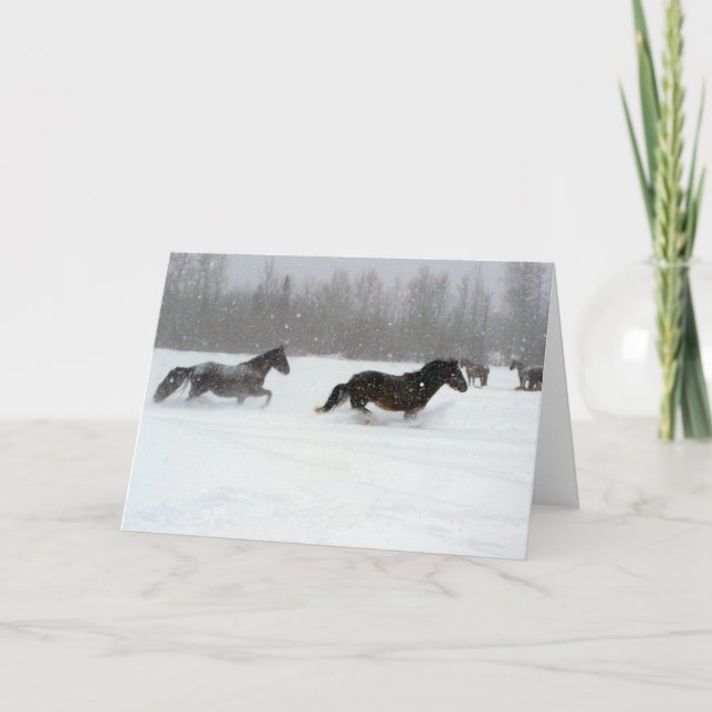 Im Schnee laufen Karte (Vorderseite)