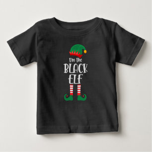 Im Schwarzen Elf passt Weihnachten Baby T-shirt