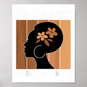 Im Schwarzen jeden Monat Melanin Women Black Histo Poster