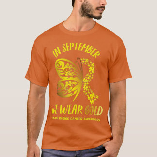 Im September tragen Gold Childhood Cancer Awarenes T-Shirt