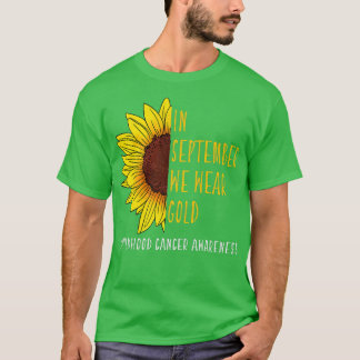 Im September tragen Gold Childhood Cancer Awarenes T-Shirt