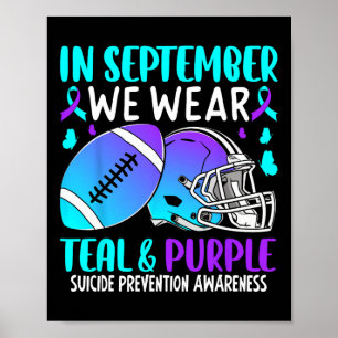 Im September tragen wir Aquamarine Lila Ribbon Tac Poster