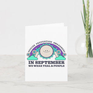 Im September tragen wir Aquamarine Lila Suizidpräv Karte