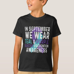 Im September tragen wir Aquamarine Lila Suizidpräv T-Shirt