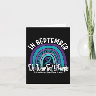 Im September tragen wir Aquamarine und Lila Selbst Karte