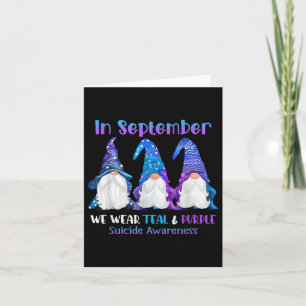 Im September tragen wir Aquamarinen & Lila Rib Karte