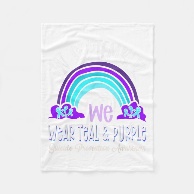 Im September tragen wir Aquamarinen Lila Ribbon-Su Fleecedecke (Vorderseite)