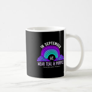 Im September tragen wir Aquamarinen Lila Ribbon-Su Kaffeetasse