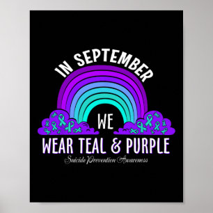 Im September tragen wir Aquamarinen Lila Ribbon-Su Poster