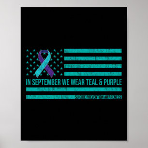 Im September tragen wir Aquamarinen Lila Ribbon-Su Poster