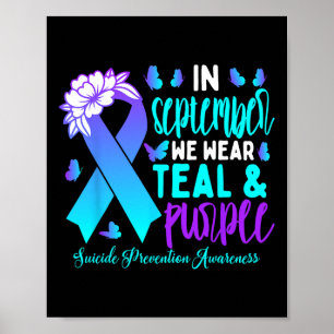 Im September tragen wir Aquamarinen Lila Ribbon-Su Poster