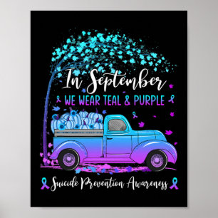 Im September tragen wir Aquamarinen und Lila Selbs Poster