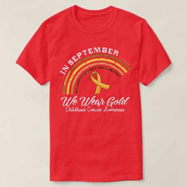 Im September tragen wir Coole Kinderkrebserkrankun T-Shirt (Design vorne)