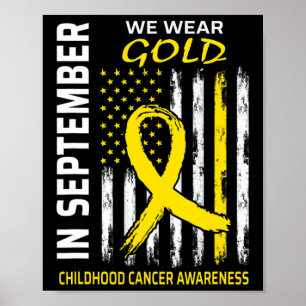 Im September tragen wir das Gold Flag Kinderkrebs Poster