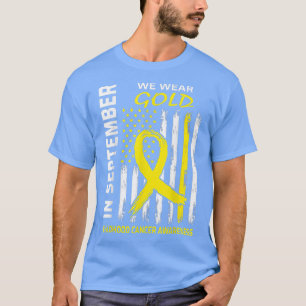 Im September tragen wir das Gold Flag Kinderkrebs  T-Shirt
