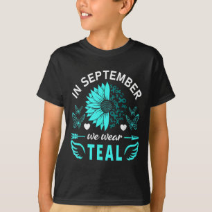 Im September tragen wir ein Aquamarines Ovarialkar T-Shirt
