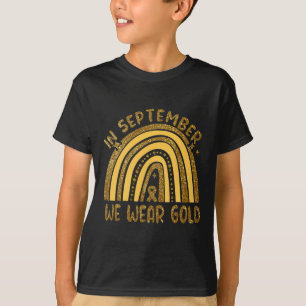 Im September tragen wir ein goldenes Krebsgeschenk T-Shirt