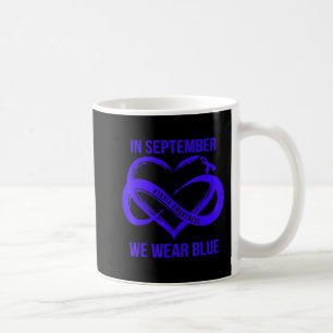Im September tragen wir eine blaue Ataxia Awarenes Kaffeetasse