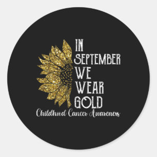 Im September tragen wir Gold 1  Runder Aufkleber