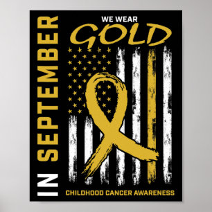 Im September tragen wir Gold - Bewusstsein für Kin Poster