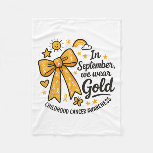 Im September tragen wir Gold Childhood Cancer Awar Fleecedecke
