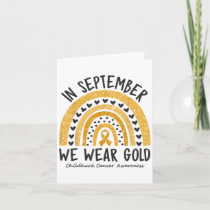 Im September tragen wir Gold Childhood Cancer Awar Karte