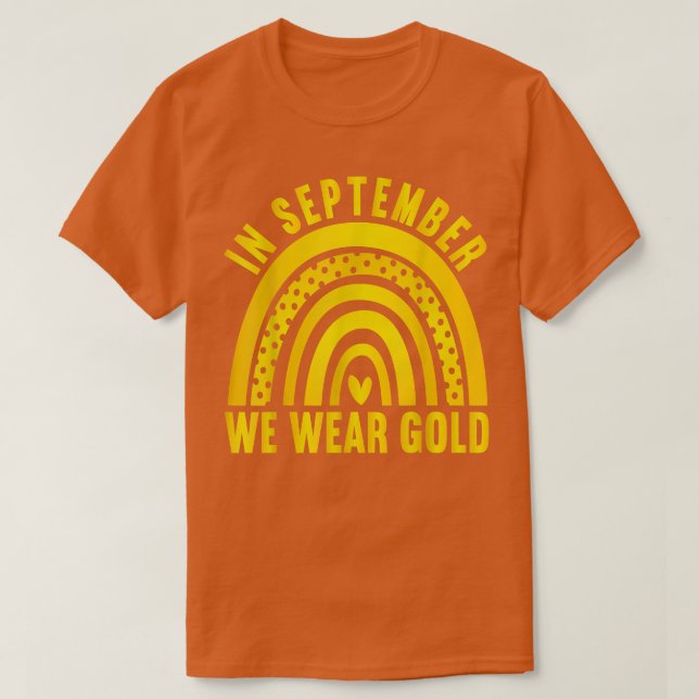 Im September tragen wir Gold Childhood Cancer Awar T-Shirt (Design vorne)