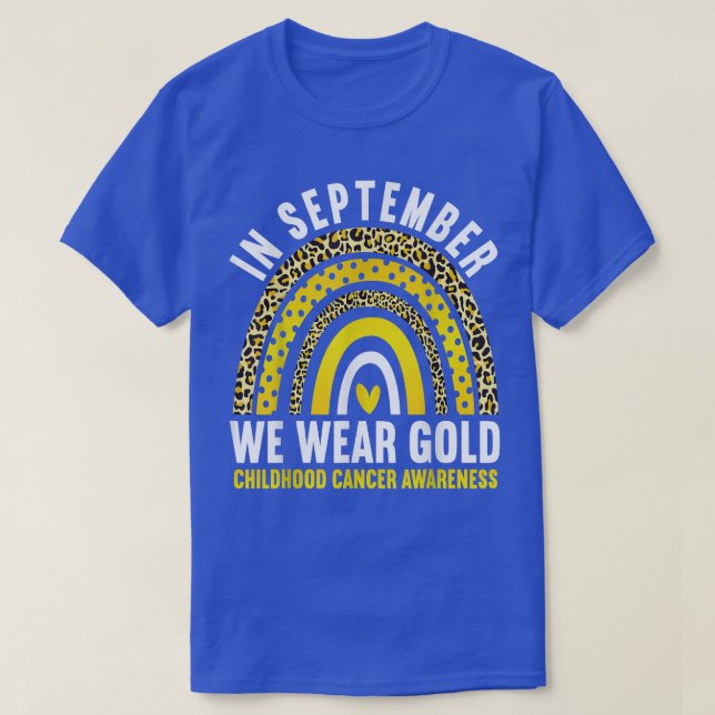 Im September tragen wir Gold Childhood Cancer Awar T-Shirt (Design vorne)