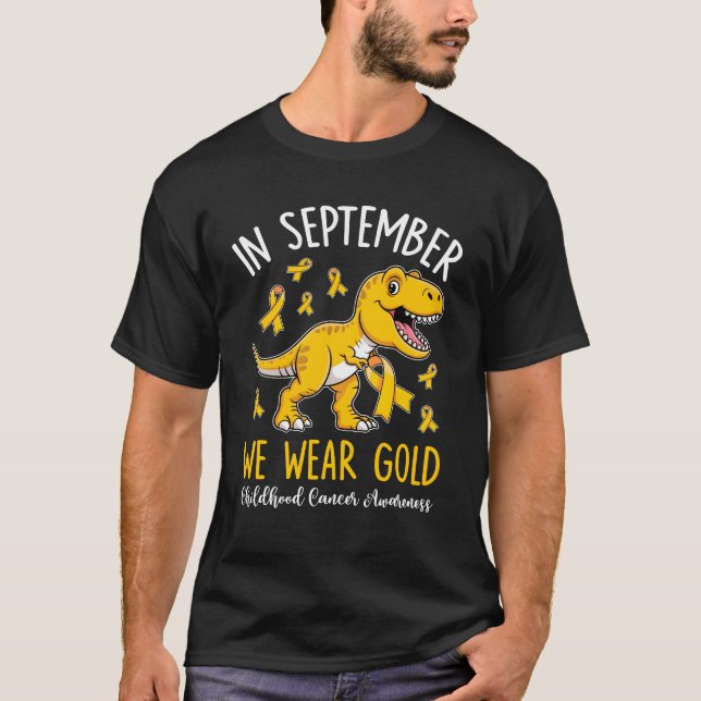 Im September tragen wir Gold Childhood Cancer Awar T-Shirt (Vorderseite)