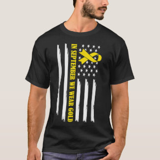 Im September tragen wir Gold Childhood Cancer Awar T-Shirt