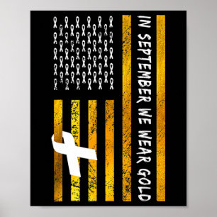 Im September tragen wir Gold Childhood Cancer Poster