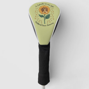 Im September tragen wir Gold Kindheitskrebsbewusst Golf Headcover