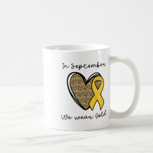 Im September tragen wir Gold Regenbogen Kinderkreb Kaffeetasse