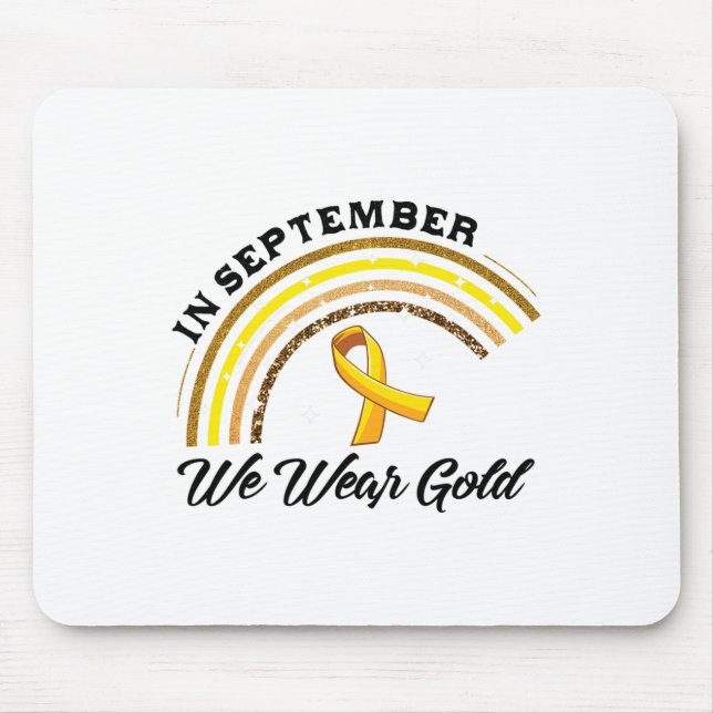 Im September tragen wir Gold Regenbogen Kinderkreb Mousepad (Vorne)