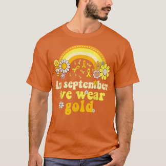 Im September tragen wir Gold Retro Kinderkrebs A T-Shirt