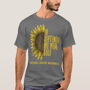 Im September tragen wir Gold Shirt Kinderkrebs A