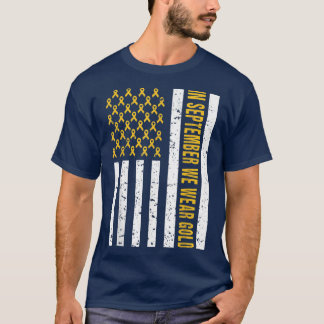 Im September tragen wir Gold Shirt Kinderkrebs A
