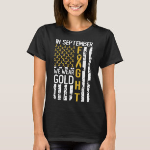 Im September tragen wir Gold USA Kinderkrebsbewuss T-Shirt
