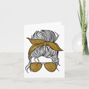 Im September tragen wir Golden Niedlich Messy Bun Karte