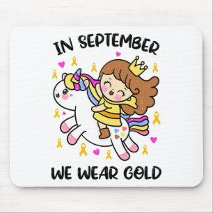 Im September tragen wir goldenes Einhorn Kinderkre Mousepad