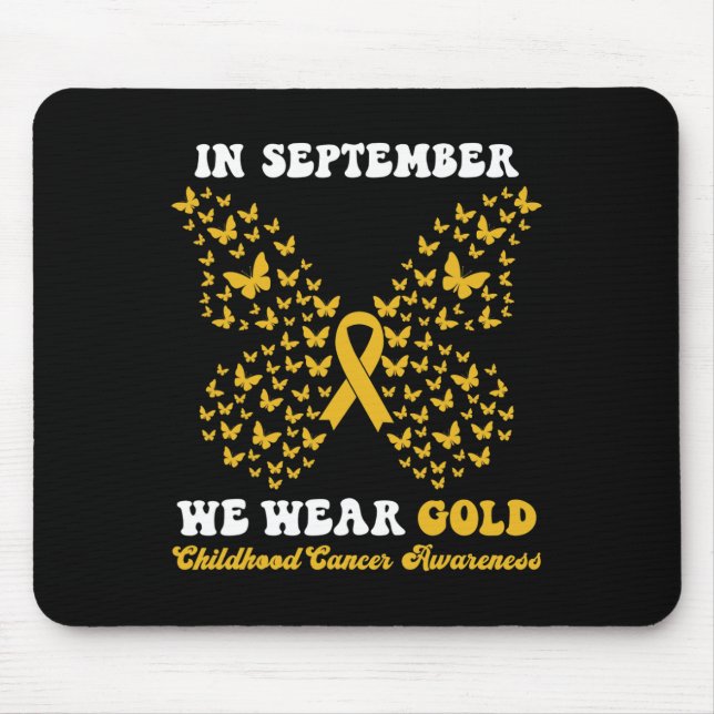 Im September tragen wir goldenes Kinderkrebs-Aware Mousepad (Vorne)
