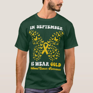 Im September tragen wir goldenes Kinderkrebs-Aware T-Shirt