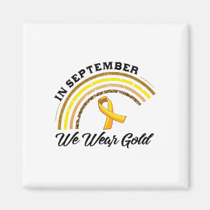 Im September tragen wir goldenes Regenbogen-Kinder Magnet