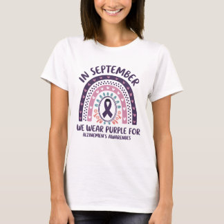 Im September tragen wir Lila Alzheimer-Bewusstsein T-Shirt
