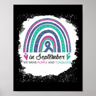 Im September tragen wir Lila und Aquamarine Bleiak Poster