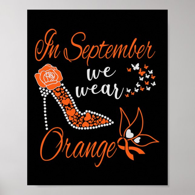 Im September tragen wir Orangen Leukämie Bewusstse Poster (Vorne)