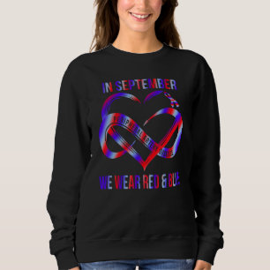 Im September tragen wir Rot & Blau Periphere Arter Sweatshirt