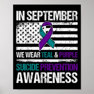 Im September Weber Aquamarine Lila Suizidpräventio Poster